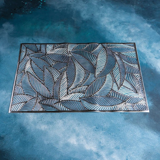 Цена за 6 шт. Салфетка сервировочная на стол Доляна Листопад, 4530 см, цвет серебряный  фото 9