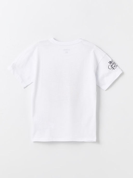 Bisiklet Yaka Bask?l? K?sa Kollu Erkek ?ocuk ?ortlu Pijama Tak?m? - Waikiki фото 3