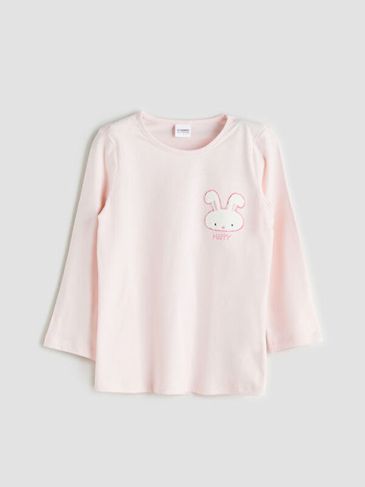 Bisiklet Yaka K?z ?ocuk Pijama ?st