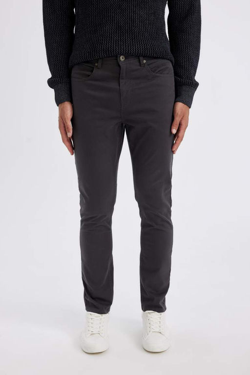 Брюки-чиносы скинни из парусины - Defacto фото 5