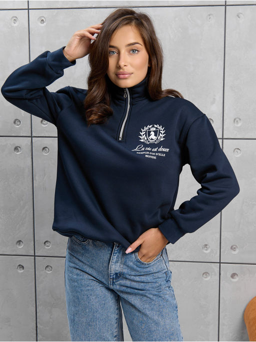 Свитшот "Молния" Синий Женский