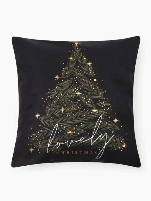 Наволочка декоративная новогодняя «Этель. Lovely Christmas», 40×40 см, велюр