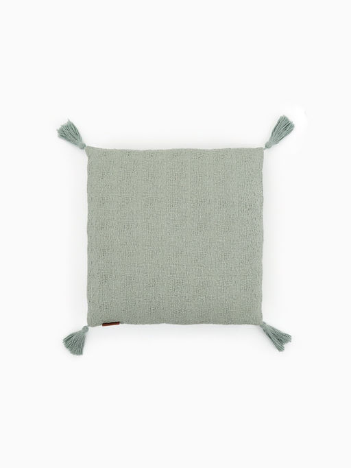 Наволочка декоративная с кисточками SL Home TASSEL, 4545 см, оливковая