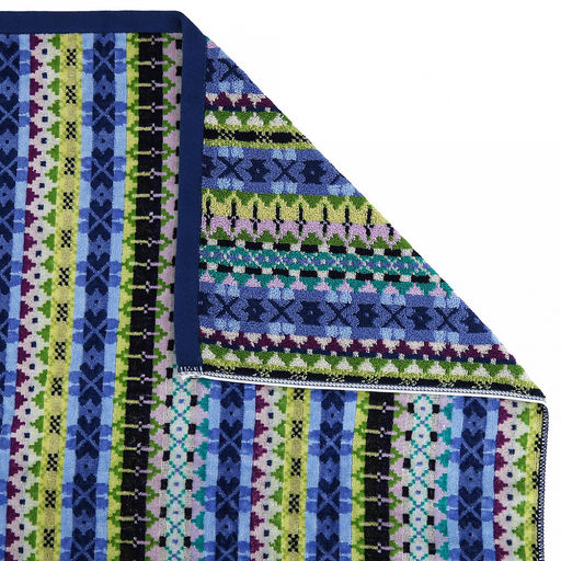 Missoni-3005 Полотенце махровое 100х150см, плотность 375гр/м2, 100% хлопок, велюр, синий, Bolangde (Китай) - Домашняя мода фото 3
