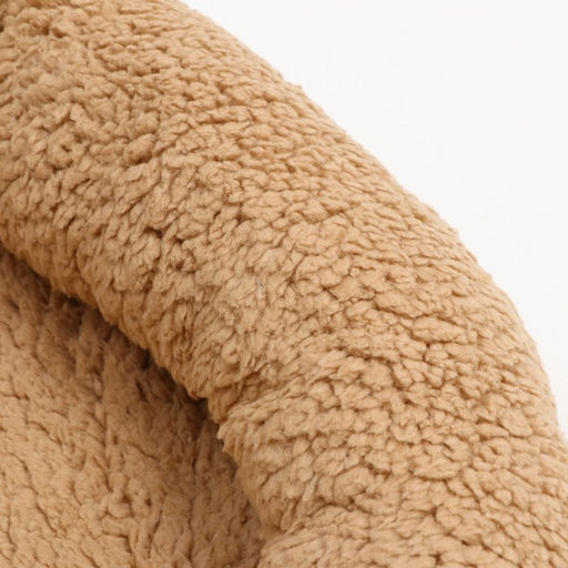 Лежанка для собак и кошек Уют, мягкий мех, 50 х 42 х 11 см, коричневая - Пижон фото 4