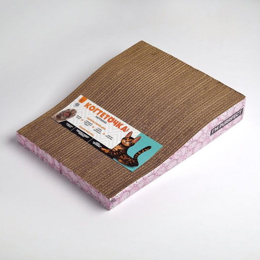 Когтеточка из картона IM PURRFECT, 19 х 37 см - Пушистое счастье фото 6