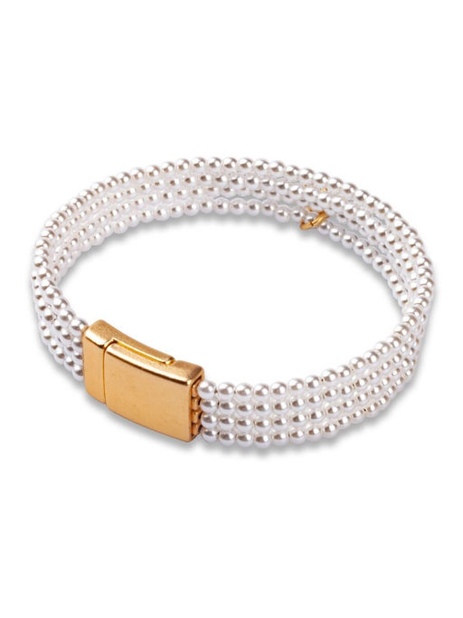 Браслет с магнитной застежкой из сплава золотистого цвета