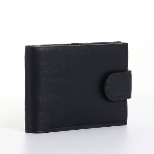 Портмоне мужское на кнопке, чёрное