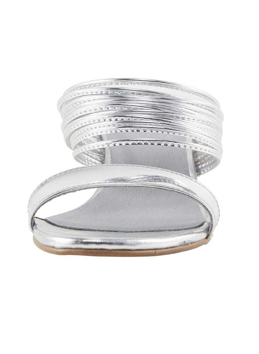 Шлепки, серебристые - Heine фото 5