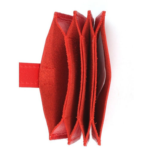 Обложка пропуск/карточка/проездной Croco-фк-1008 натуральная кожа алый орфей (206) 255745  фото 3