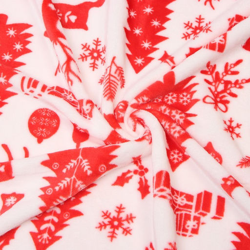 Плед LoveLife Новогодний лес 200х220 см,100% п/э, велсофт 280 гр/м2  фото 5