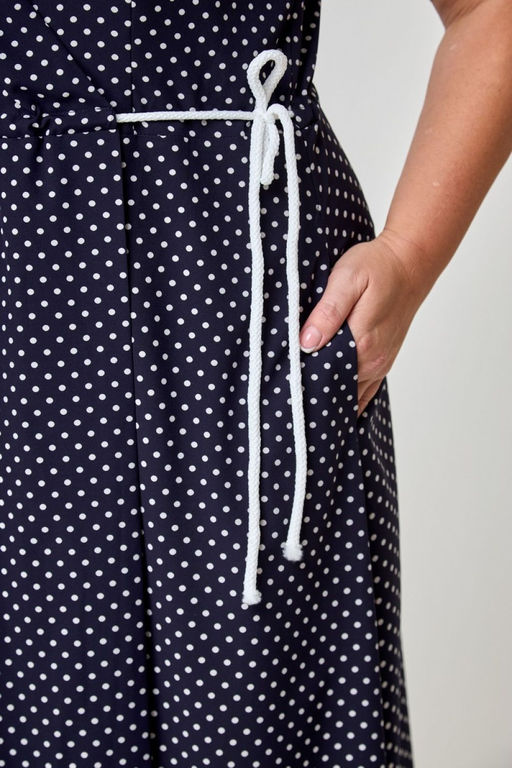 Костюм ANELLI 1055 синий горох+белый жакет  фото 8