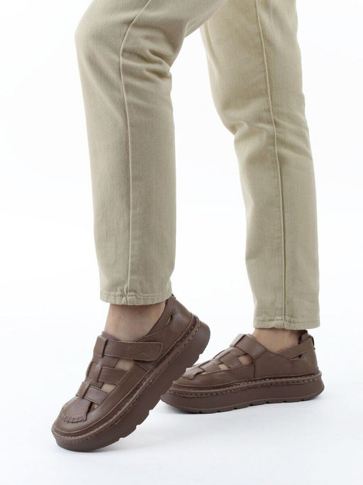 06-2192-5 DK. BEIGE Туфли женские (натуральная кожа)