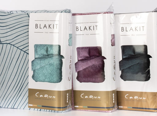 Комплект постельного белья 4249/1-БЧ 2-х сп. сатин рис. 17-4015 цв. синий 1*1