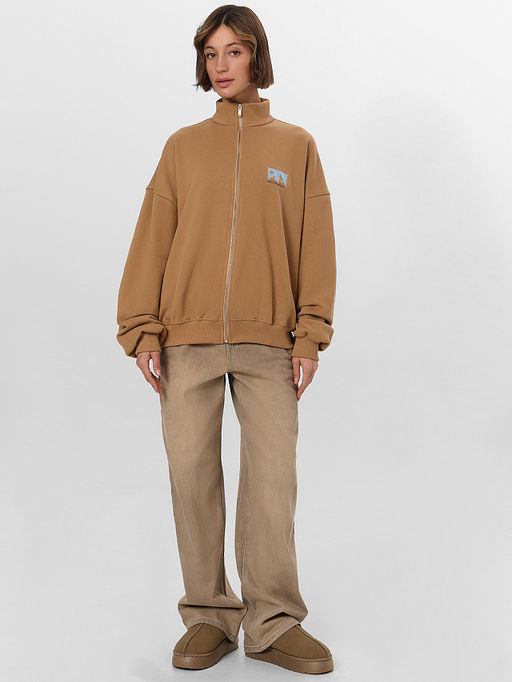 Толстовка женская бежевая на молнии - Mark formelle фото 3