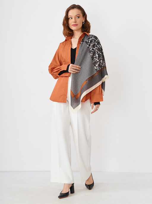 Большой, мягкий, тонкий и очень нежный двусторонний платок с рисунком. - Tantino фото 2