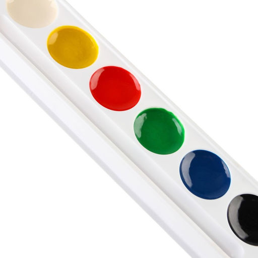 Цена за 4 шт. Акварель медовая , 6 цветов, в картонной коробке, без кисти