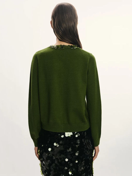 Кардиган с пайетками на воротнике / Zarina