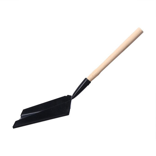 Совок хозяйственный, 19×19×5 см, металл, деревянный черенок 35 см, МИКС