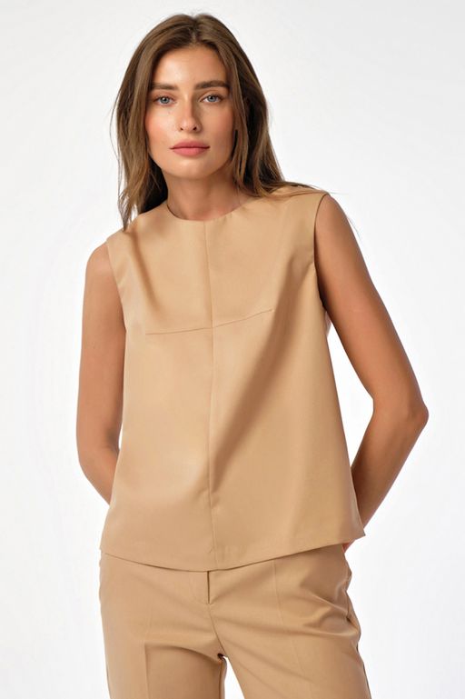 Костюм летний брючный с топом персиковый - Fly фото 46