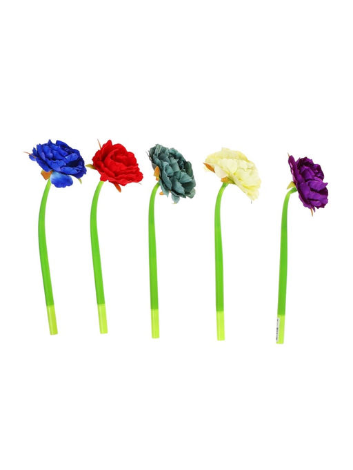 Ручка-прикол Пион, чёрный стержень, гелевая, МИКС