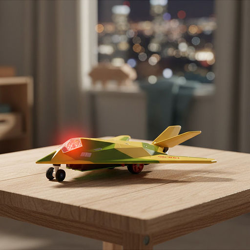 Самолет "Реактив" р/у, 27 MHz, (свет) в коробке