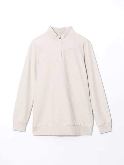 Dik Yaka Uzun Kollu Erkek Sweatshirt
