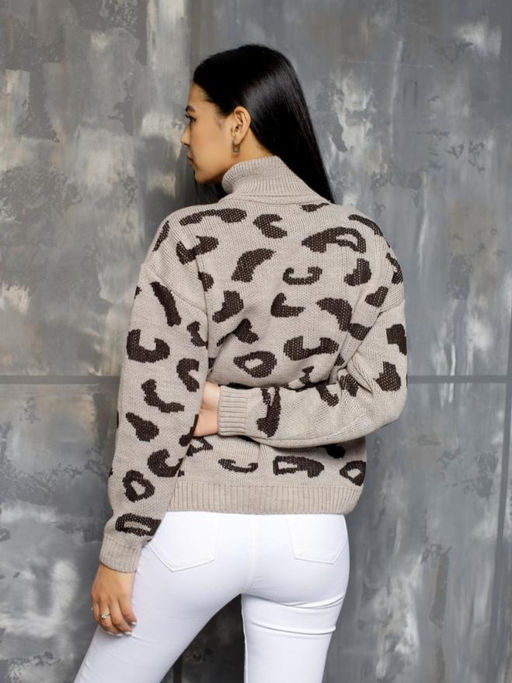 Водолазка Леопард с шерстью 20% - Esenia фото 3