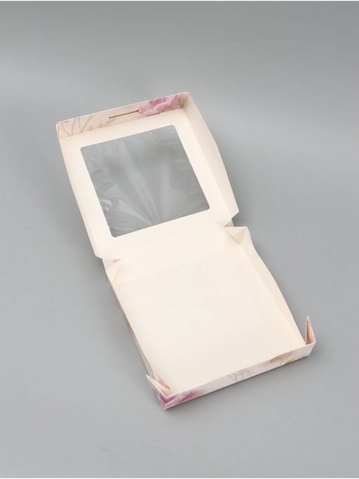 Цена за 5 шт. Коробка подарочная складная «С уважением и благодарностью», 20×20×4 см, с окном