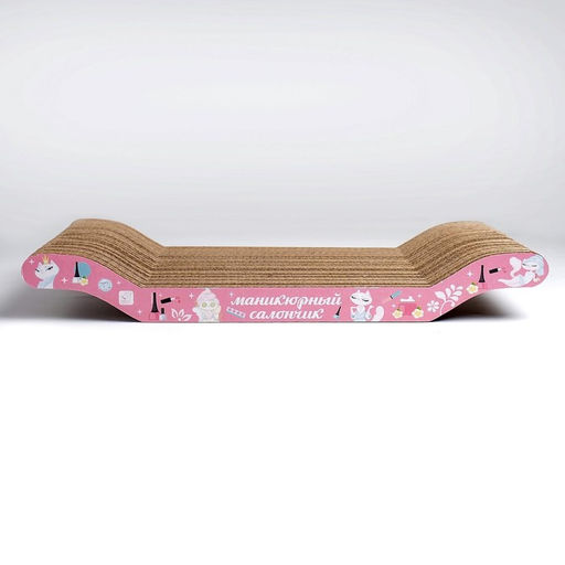 Когтеточка из картона Маникюрный салончик, 45 20 3 см - Пушистое счастье фото 6