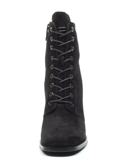 04-E29W-15B BLACK Ботильоны зимние женские (натуральная замша, натуральный мех)