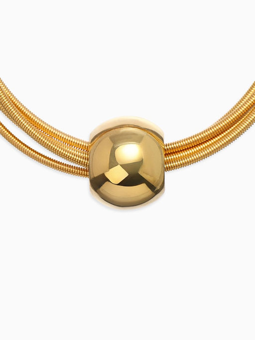 Набор 2 предмета: колье, браслет Бусина на нитях, цвет золото