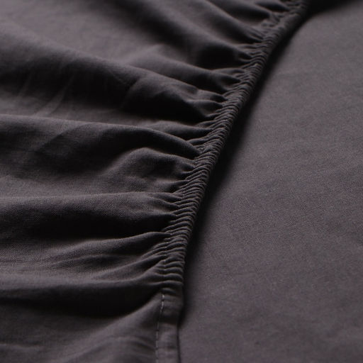 Простыня Этель 160*200*25 см, цв. темно-серый, жатый хлопок, 140 гр/м2, 100% хлопок  фото 7