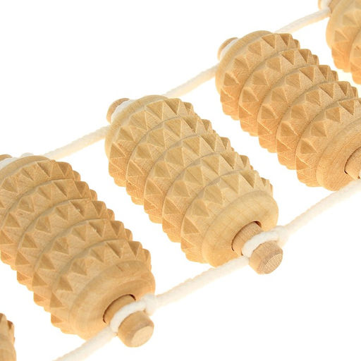 Массажёр - лента, зубчатый, деревянный, универсальный, 10 звеньев