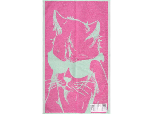6с104.411ж1 Котяк (розовый10) Полотенце махровое 67х40см