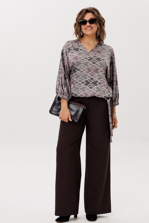 Брюки ANELLI 1702 блестящий каштан