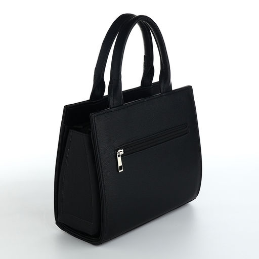 Сумка женская тоут TEXTURA на молнии, 25×12×22 см, чёрный