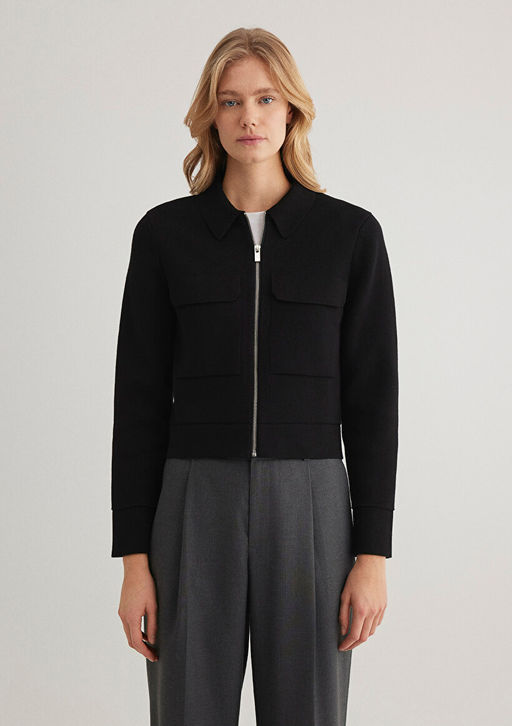 Fermuarl? Siyah H?rka - Mavi фото 4