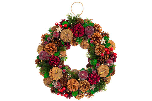 Новогоднее украшение венок 33*33*8 см Тайна Рождества круг - Elan gallery фото 3