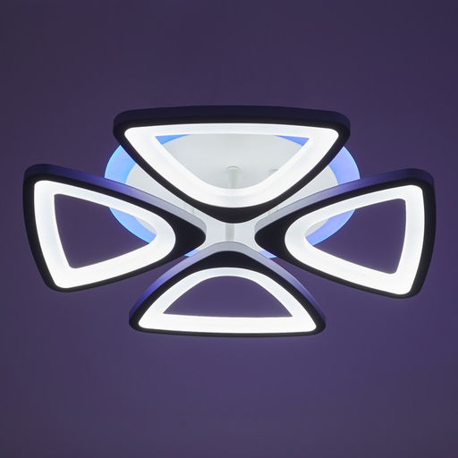 Люстра ЭкономСвет 50330/4, LED, ПДУ, 4×24 Вт, 41×41×8 см, белый