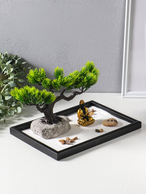 Сад Дзен "Будда у раскидистого дерева" песок+камни+аромапалочки 29,7х19,8х18 см