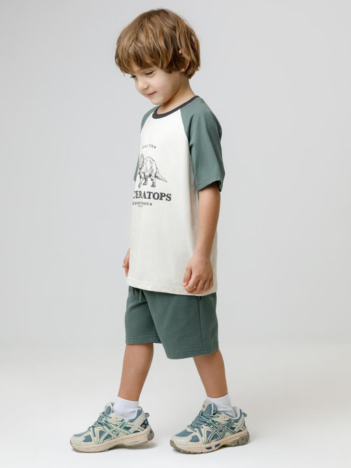 КР 302849/светло-бежевый 0783 к606 фуфайка (футболка) для мал