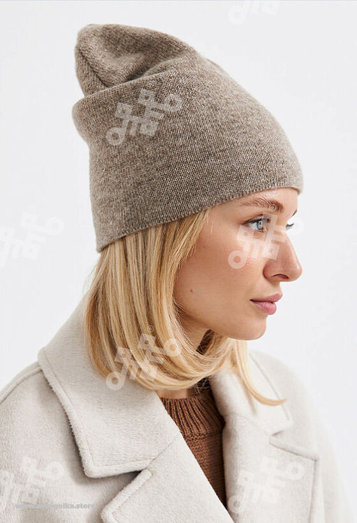 Шапка однотон из 100% монгольской шерсти (арт. 05154) - Тод оймс ххк фото 5
