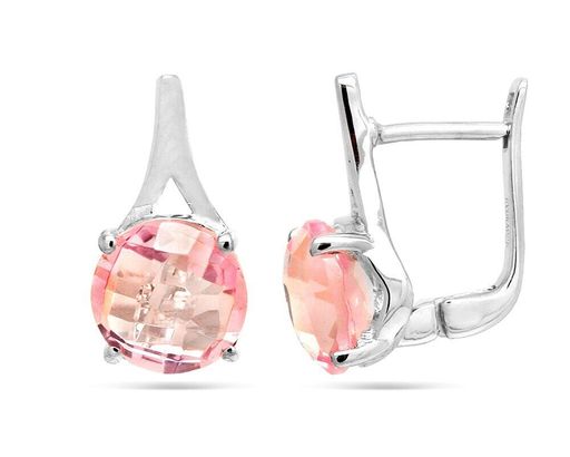 Серьги из серебра морганит, Вероника