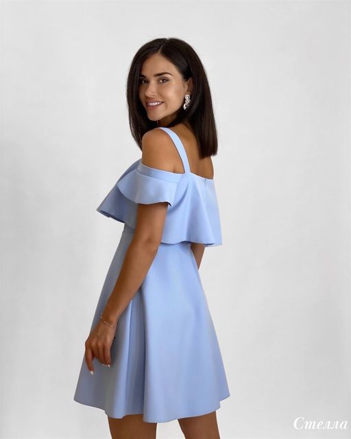 Платье Стелла Bordo (голубой) - Nadi bordo фото 3