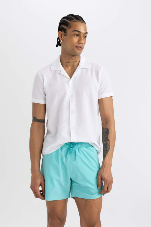 DeFactoFit Короткие шорты для плавания с гибкой текстурой и принтом  фото 2