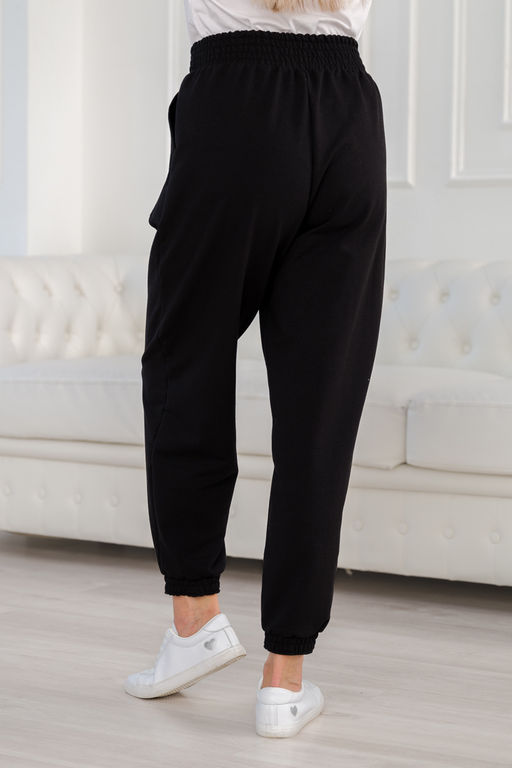 Брюки женские из футера Забава черный