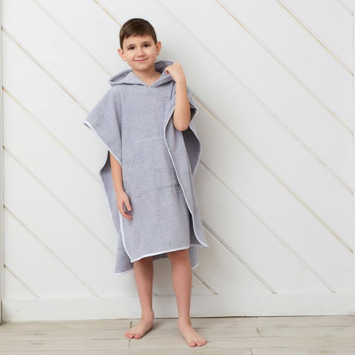 Полотенце-пончо Крошка Я Гномик, цвет серый, размер 24-32, 100 % хлопок, 320 г/м2  фото 11