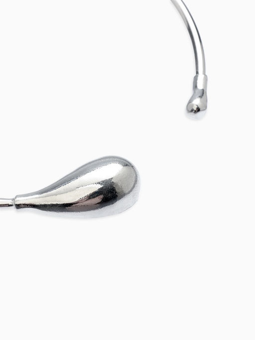 Колье-Чокер "Капли БО", цвет серебро