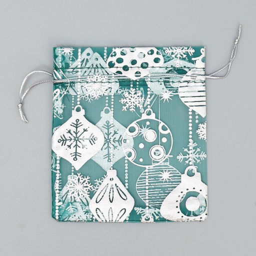 Цена за 20 шт. Мешочек подарочный органза Игрушки на ёлке, 10 х 12 см +/- 1.5 см - Дарите счастье фото 5